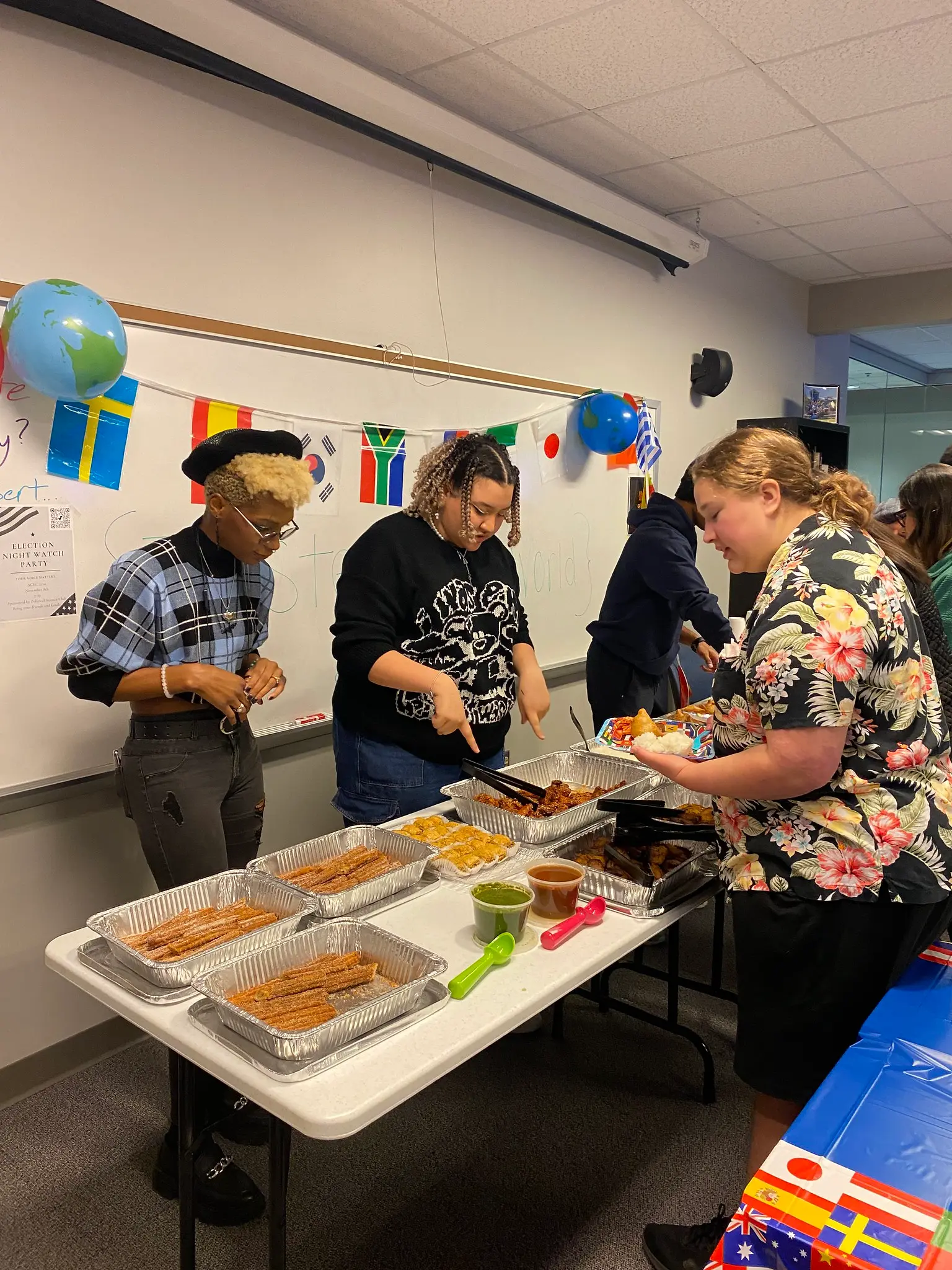 Students celebrating certificates