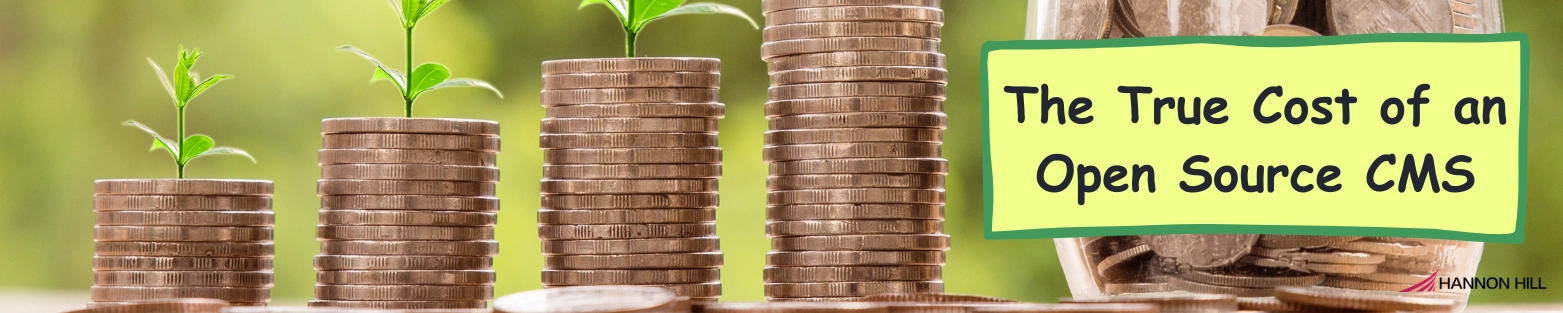 Image of coins stacked on each other in a row increasing with a budding plant on top of each