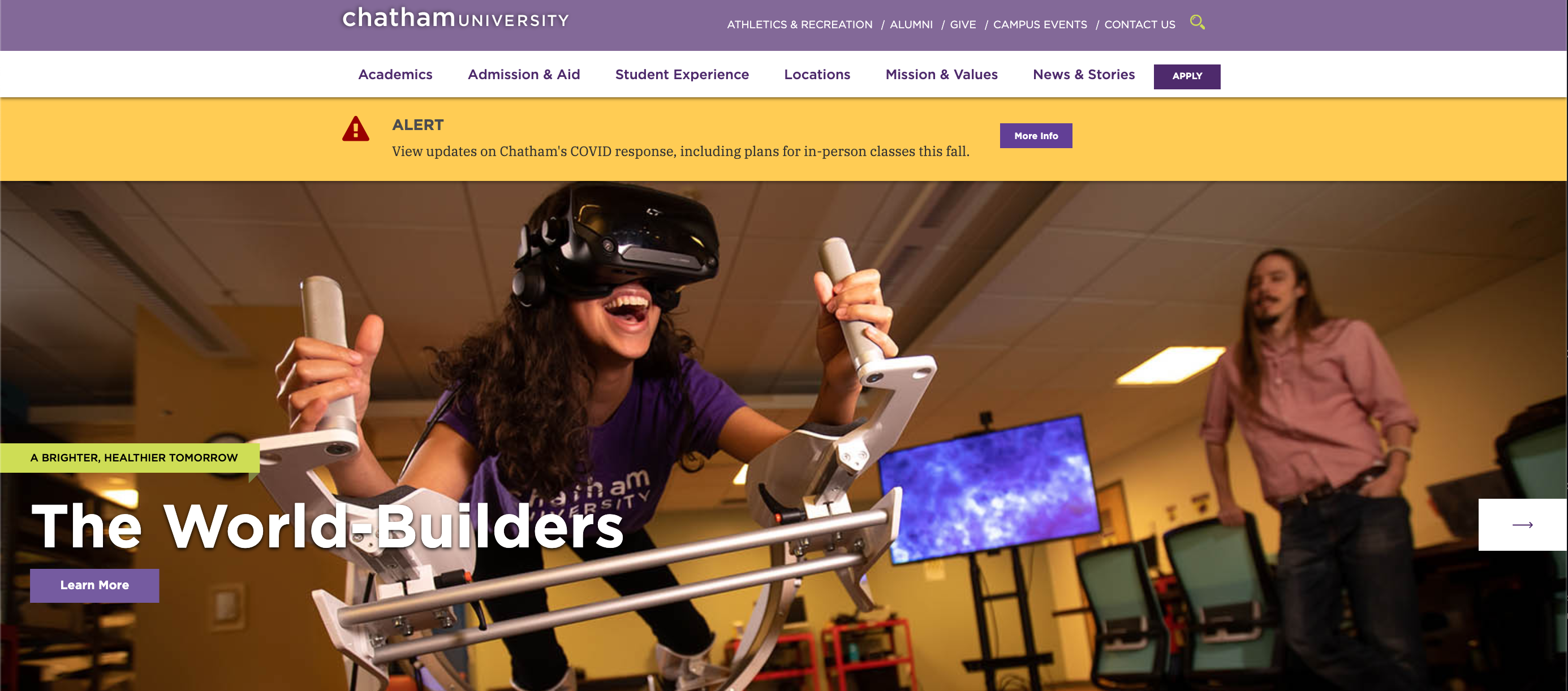 chatham university homepage banner